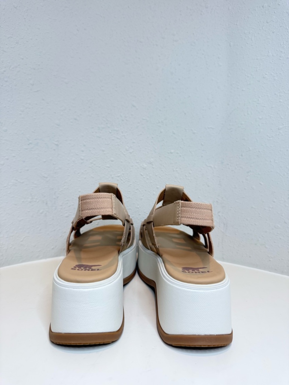 Sorel Dayspring Slingback Beige Platform  Leather Sandal Size 10.5 NIB - Picture 12 of 16
